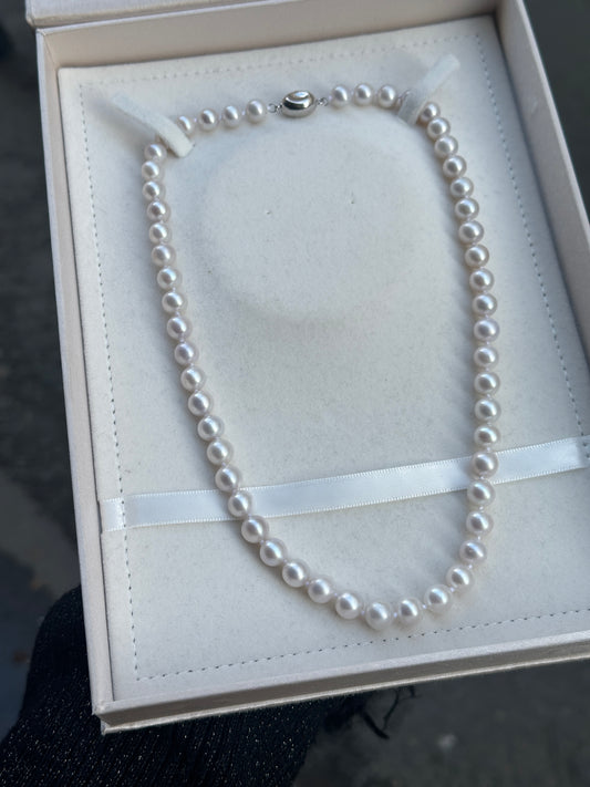 7-8mm Aurora Non-Nucleated Pearl Necklace