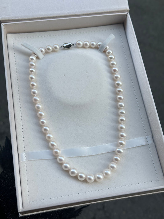 9-10mm Aurora Non-Nucleated Pearls Necklace