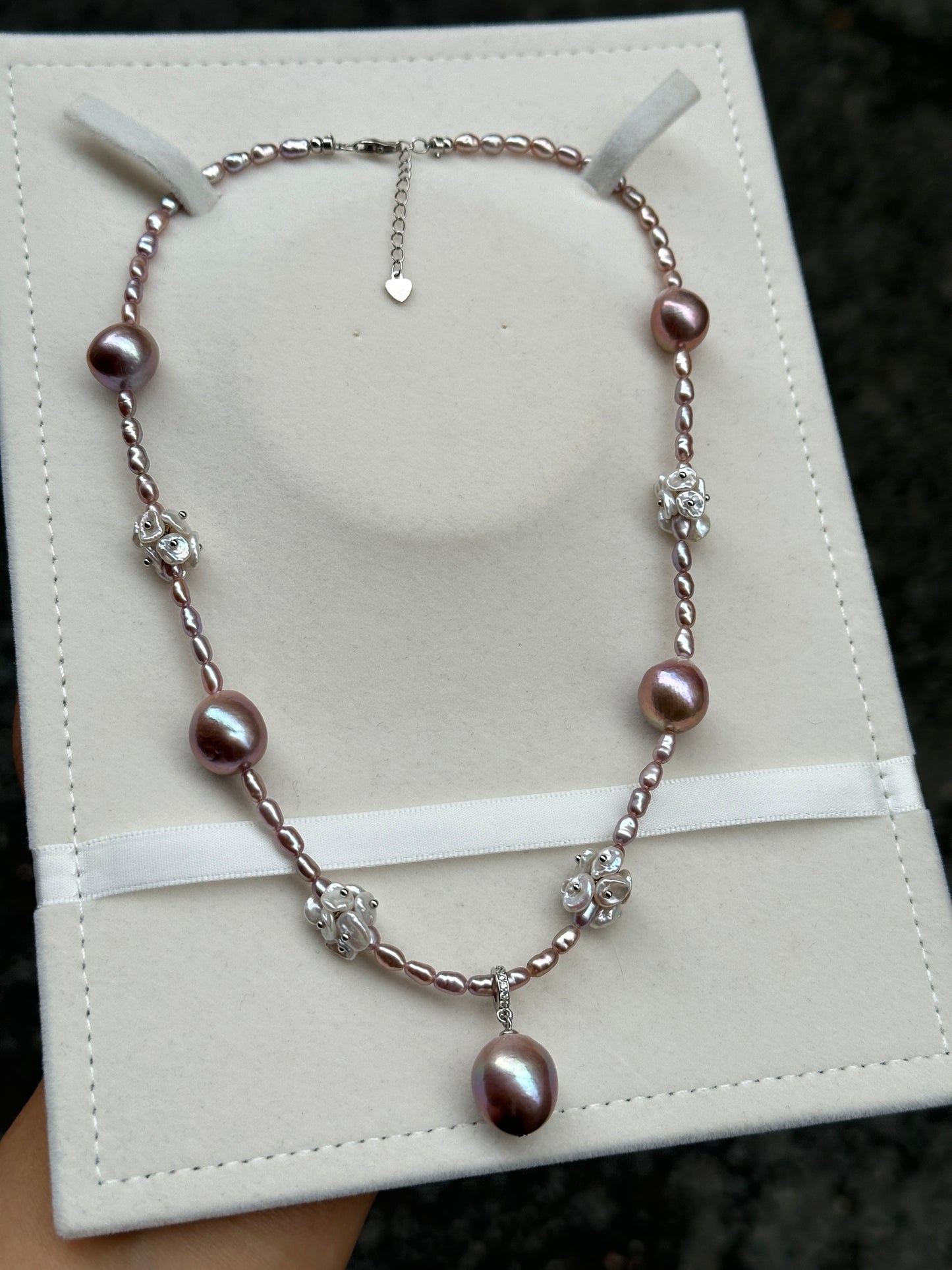 Purple Elegance Edison Pearl Necklace